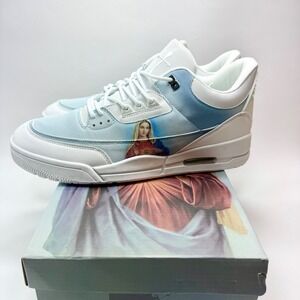 Kito Online‎ Mother Mary Tribus Sneakers Shoes White Blue Religious